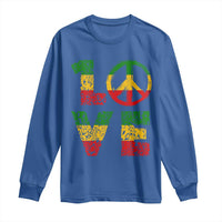 One Love Jamaica Long Sleeve Shirt Reggae Music Peace Sign Rastafarian - Wonder Print Shop