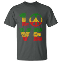 One Love Jamaica T Shirt Reggae Music Peace Sign Rastafarian - Wonder Print Shop