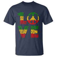 One Love Jamaica T Shirt Reggae Music Peace Sign Rastafarian - Wonder Print Shop