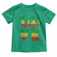 One Love Jamaica Toddler T Shirt Reggae Music Peace Sign Rastafarian - Wonder Print Shop