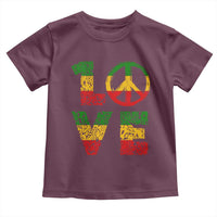 One Love Jamaica Toddler T Shirt Reggae Music Peace Sign Rastafarian - Wonder Print Shop