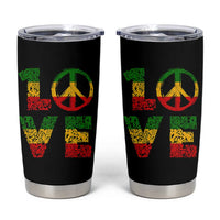 One Love Jamaica Tumbler Cup Reggae Music Peace Sign Rastafarian - Wonder Print Shop