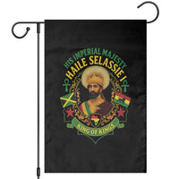 Haile Selassie Garden Flag King Of Kings His Imperial Majesty Rastafari Flag - Wonder Print Shop