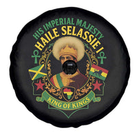 Haile Selassie Spare Tire Cover King Of Kings His Imperial Majesty Rastafari Flag - Wonder Print Shop