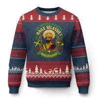 Haile Selassie Ugly Christmas Sweater King Of Kings His Imperial Majesty Rastafari Flag - Wonder Print Shop