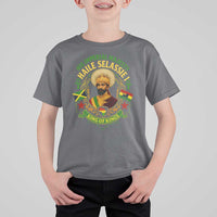 Haile Selassie T Shirt For Kid King Of Kings His Imperial Majesty Rastafari Flag - Wonder Print Shop