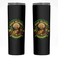 Haile Selassie Skinny Tumbler King Of Kings His Imperial Majesty Rastafari Flag - Wonder Print Shop