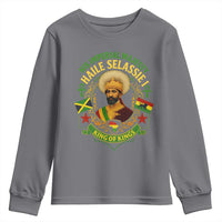 Haile Selassie Youth Sweatshirt King Of Kings His Imperial Majesty Rastafari Flag - Wonder Print Shop