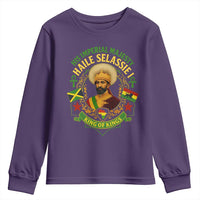 Haile Selassie Youth Sweatshirt King Of Kings His Imperial Majesty Rastafari Flag - Wonder Print Shop