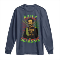 Emperor Haile Selassie Long Sleeve Shirt Ras Tafari His Imperial Majesty Jamaican - Wonder Print Shop