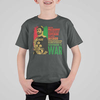 Haile Selassie Quotes T Shirt For Kid Until The Philosophy Which Holds One Race Speech War - Wonder Print Shop