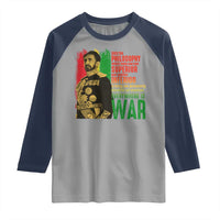 Haile Selassie Quotes Raglan Shirt Until The Philosophy Which Holds One Race Speech War - Wonder Print Shop