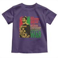Haile Selassie Quotes Toddler T Shirt Until The Philosophy Which Holds One Race Speech War - Wonder Print Shop