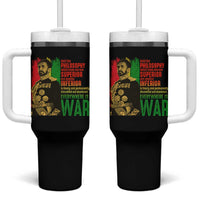 Haile Selassie Quotes Tumbler With Handle Until The Philosophy Which Holds One Race Speech War - Wonder Print Shop