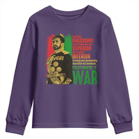 Haile Selassie Quotes Youth Sweatshirt Until The Philosophy Which Holds One Race Speech War - Wonder Print Shop