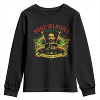 Haile Selassie Youth Sweatshirt Ras Tafari King Of Kings His Imperial Majesty - Wonder Print Shop