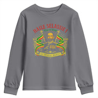 Haile Selassie Youth Sweatshirt Ras Tafari King Of Kings His Imperial Majesty - Wonder Print Shop