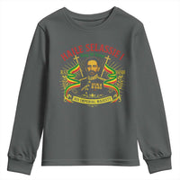 Haile Selassie Youth Sweatshirt Ras Tafari King Of Kings His Imperial Majesty - Wonder Print Shop
