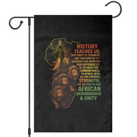 Haile Selassie Quotes Garden Flag History Teaches Us That Unity Is Strength Rasta Lions of Judah - Wonder Print Shop