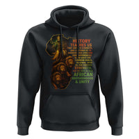 Haile Selassie Quotes Hoodie History Teaches Us That Unity Is Strength Rasta Lions of Judah - Wonder Print Shop