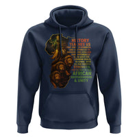Haile Selassie Quotes Hoodie History Teaches Us That Unity Is Strength Rasta Lions of Judah - Wonder Print Shop