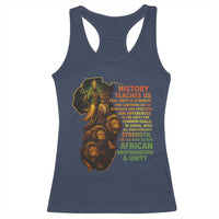 Haile Selassie Quotes Racerback Tank Top History Teaches Us That Unity Is Strength Rasta Lions of Judah - Wonder Print Shop