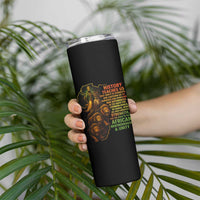 Haile Selassie Quotes Skinny Tumbler History Teaches Us That Unity Is Strength Rasta Lions of Judah - Wonder Print Shop