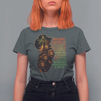 Haile Selassie Quotes T Shirt For Women History Teaches Us That Unity Is Strength Rasta Lions of Judah - Wonder Print Shop