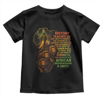 Haile Selassie Quotes Toddler T Shirt History Teaches Us That Unity Is Strength Rasta Lions of Judah - Wonder Print Shop