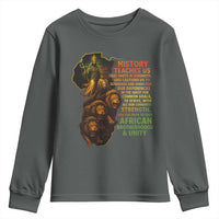 Haile Selassie Quotes Youth Sweatshirt History Teaches Us That Unity Is Strength Rasta Lions of Judah - Wonder Print Shop