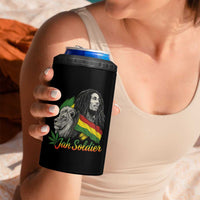 Jah Soldier 4 in 1 Can Cooler Tumbler Lion Of Judah Reggae Rastafari Flag - Wonder Print Shop