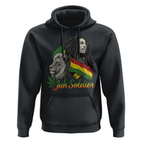 Jah Soldier Hoodie Lion Of Judah Reggae Rastafari Flag - Wonder Print Shop