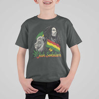 Jah Soldier T Shirt For Kid Lion Of Judah Reggae Rastafari Flag - Wonder Print Shop