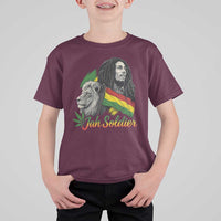 Jah Soldier T Shirt For Kid Lion Of Judah Reggae Rastafari Flag - Wonder Print Shop