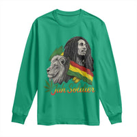 Jah Soldier Long Sleeve Shirt Lion Of Judah Reggae Rastafari Flag - Wonder Print Shop