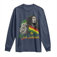 Jah Soldier Long Sleeve Shirt Lion Of Judah Reggae Rastafari Flag - Wonder Print Shop