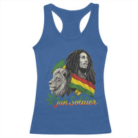 Jah Soldier Racerback Tank Top Lion Of Judah Reggae Rastafari Flag - Wonder Print Shop