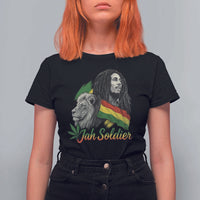 Jah Soldier T Shirt For Women Lion Of Judah Reggae Rastafari Flag - Wonder Print Shop