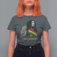 Jah Soldier T Shirt For Women Lion Of Judah Reggae Rastafari Flag - Wonder Print Shop