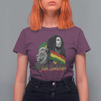 Jah Soldier T Shirt For Women Lion Of Judah Reggae Rastafari Flag - Wonder Print Shop