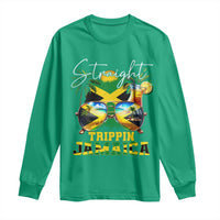 Straight Trippin Jamaica Long Sleeve Shirt Family Squad Summer Vacation - Wonder Print Shop