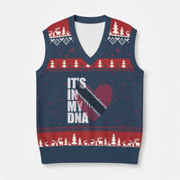 Its In My DNA Trinidadian And Tobagonian V-Neck Knit Sweater Vest Trinidad And Tobago Flag - Wonder Print Shop
