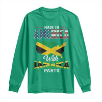 Made In America With Jamaica Parts Long Sleeve Shirt Jamaican American - Wonder Print Shop