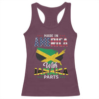 Made In America With Jamaica Parts Racerback Tank Top Jamaican American - Wonder Print Shop