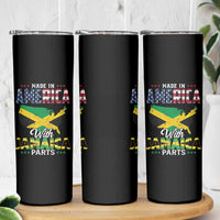 Made In America With Jamaica Parts Skinny Tumbler Jamaican American - Wonder Print Shop