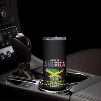 Made In America With Jamaica Parts Skinny Tumbler Jamaican American - Wonder Print Shop