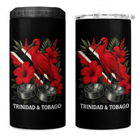 Trinidadian and Tobagonian Pride 4 in 1 Can Cooler Tumbler Trinidadian Roots Scarlet Ibis Steelpans - Wonder Print Shop