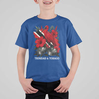 Trinidadian and Tobagonian Pride T Shirt For Kid Trinidadian Roots Scarlet Ibis Steelpans - Wonder Print Shop