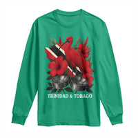 Trinidadian and Tobagonian Pride Long Sleeve Shirt Trinidadian Roots Scarlet Ibis Steelpans - Wonder Print Shop