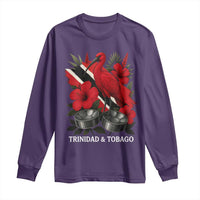 Trinidadian and Tobagonian Pride Long Sleeve Shirt Trinidadian Roots Scarlet Ibis Steelpans - Wonder Print Shop